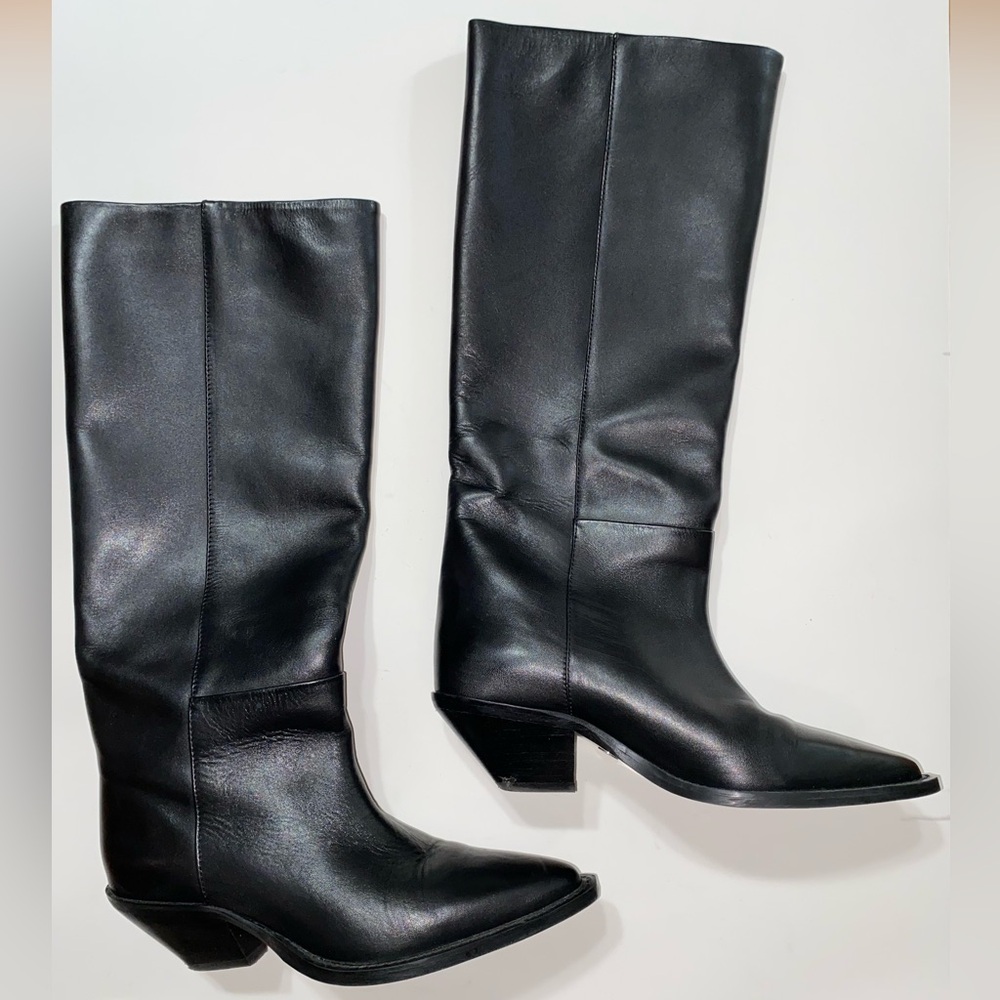 Zara knee high Cowboy Boots size 36 🤠